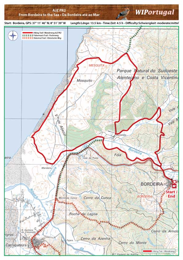 Hiking Map Castelejo Environmental Trail