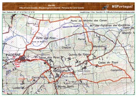 Cerro Grande Hiking Map