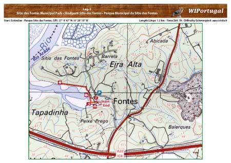Hiking Map Sítio das Fontes Park
