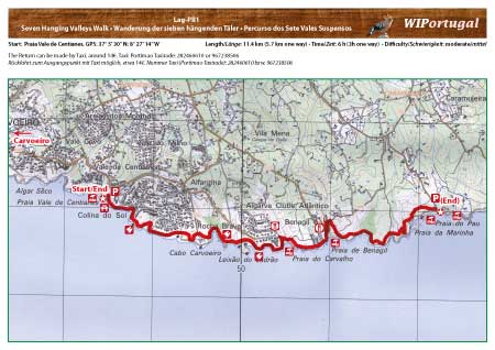 Hiking Map Seven Hanging Balleys Walk