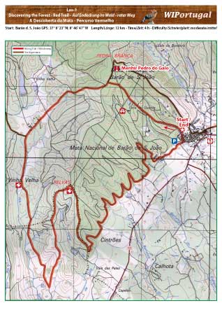 Wanderkarte Lagos1: Auf Endeckung im Wald - Roter Weg