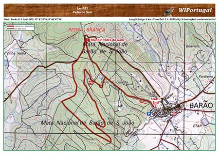 Hiking Map Algarve Lilac Trail