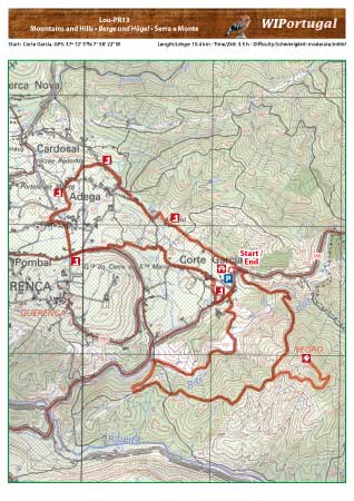 Hiking Map Loule Serra e Monte