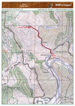 Hiking Map Fonte Santa