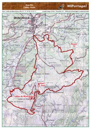 Hiking Map Caldas - Picota
