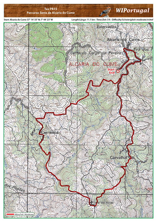 Wanderkarte Schloß Paderne